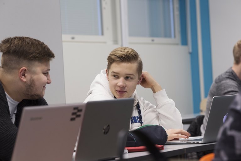 Satakunnan ammattikorkeakoulun opiskelijoita. Kuva: Tomi Glad/SAMK