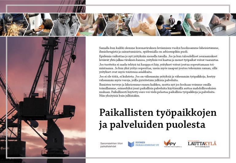 Tilattavat paikallislehdet tekevät joka päivä töitä oman alueensa elinvoiman hyväksi.