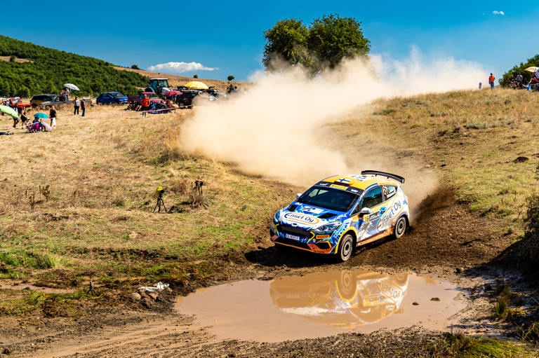 Lauri Joonan junioreiden MM-sarja (JWRC) päättyi pettymykseen viikonloppuna Kreikan MM-rallissa. Syynä olivat tekniikkamurheet. Kuva: Honza Fronek