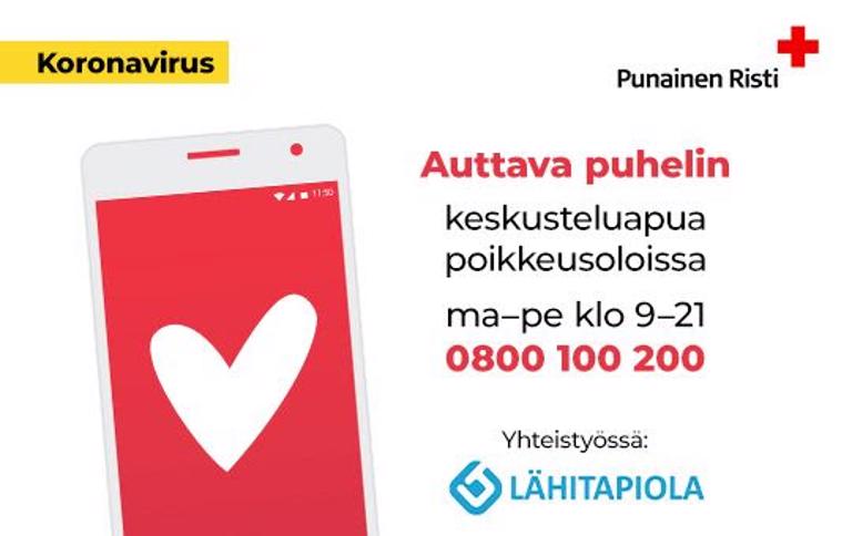 Maksuttomaan Auttavaan puhelimeen soittaville vastaavat koulutetut henkisen tuen vapaaehtoiset.