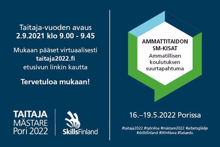 Taitaja-tapahtuma järjestetään ensimmäisen kerran Satakunnassa.