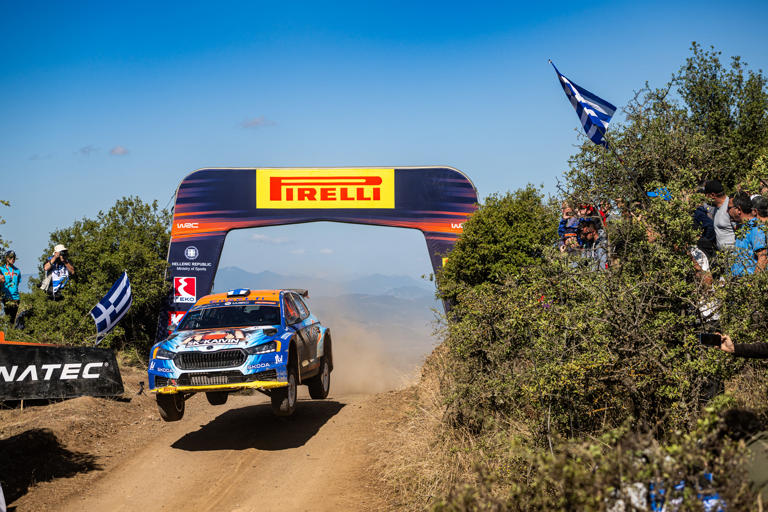 Tulokaskuljettajien WRC2 Challenger -tuloksissa kaksikko Lauri Joona ja Tuukka Shemeikka on kolmantena. Kuva: Honza Fronek